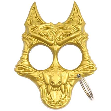 Savage Wolf Self Defense Keychain - Gold - TOPHATTER'S ARMORY DEALS Collectible Weapons - Tophatter Daily Deals