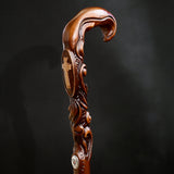 Pilgrim's Cane: Christian Cross Artisan Intricate Handcarved Hand Carved Artisan - Tophatter Daily Deals