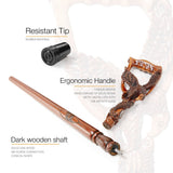 Hunting Eagle and Fish: Artisan Intricate Detail Handcarved Cane Animal Handled Canes - Tophatter Daily Deals