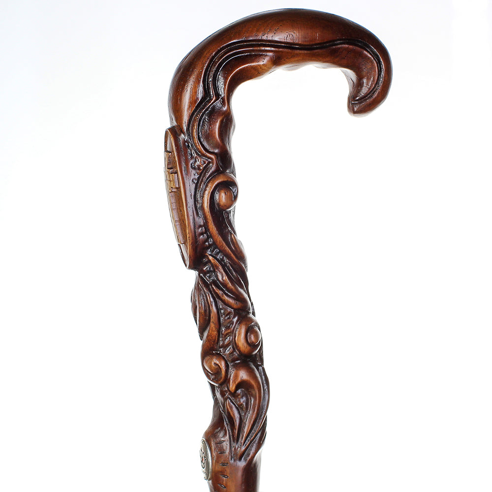 Pilgrim's Cane: Christian Cross Artisan Intricate Handcarved Hand Carved Artisan - Tophatter Daily Deals