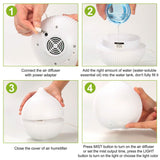 330ml Cool Mist Humidifier with 7 Color LED Lights Health & Wellness - Tophatter Daily Deals