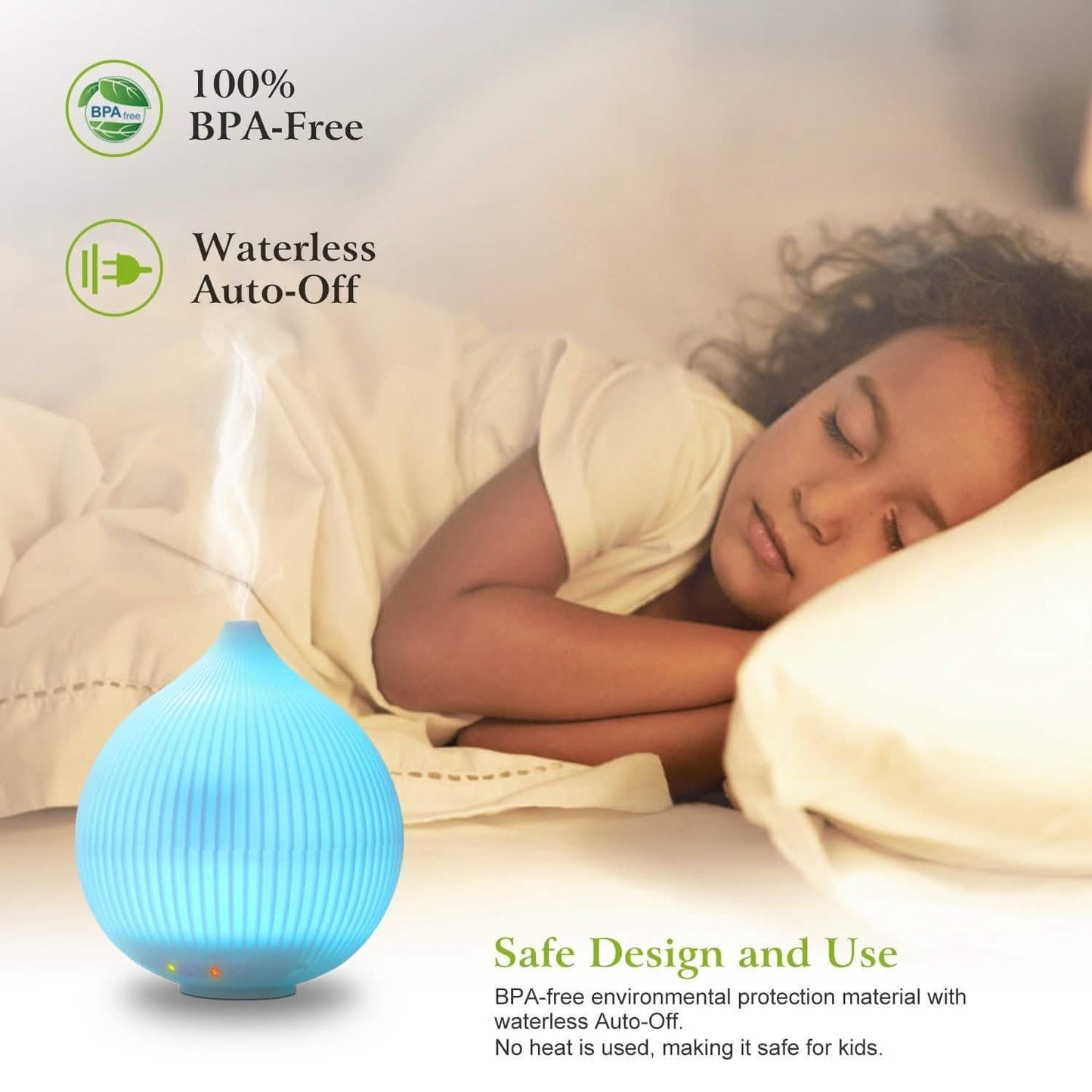 330ml Cool Mist Humidifier with 7 Color LED Lights Health & Wellness - Tophatter Daily Deals