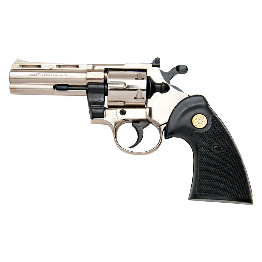 Kimar PYTHON Nickel Finish 9mm Blank Firing Revolver - Tophatter's Guns'N'Weapons Store - FREE SHIPPING Collectible Weapons - Tophatter Daily Deals