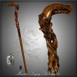 Rose Under the Tree: Artisan Intricate Hand-Carved Cane Hand Carved Artisan - Tophatter Daily Deals