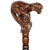 Swamp Monster: Artisan Intricate Handcarved Walking Cane Hand Carved Artisan - Tophatter Daily Deals