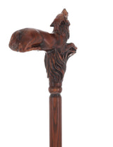 Howling Wolf Artisan Intricate Hand-Carved Walking Cane Hand Carved Artisan - Tophatter Daily Deals