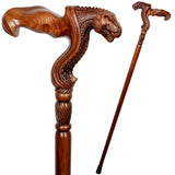 T-Rex Dinosaur: Intricate Hand-Carved, Ergonomic Grip Cane Hand Carved Artisan - Tophatter Daily Deals