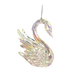 Rainbow Iridescent Swan Christmas Bauble | Bird Christmas Tree Ornament - 10cm Baubles - Tophatter Daily Deals
