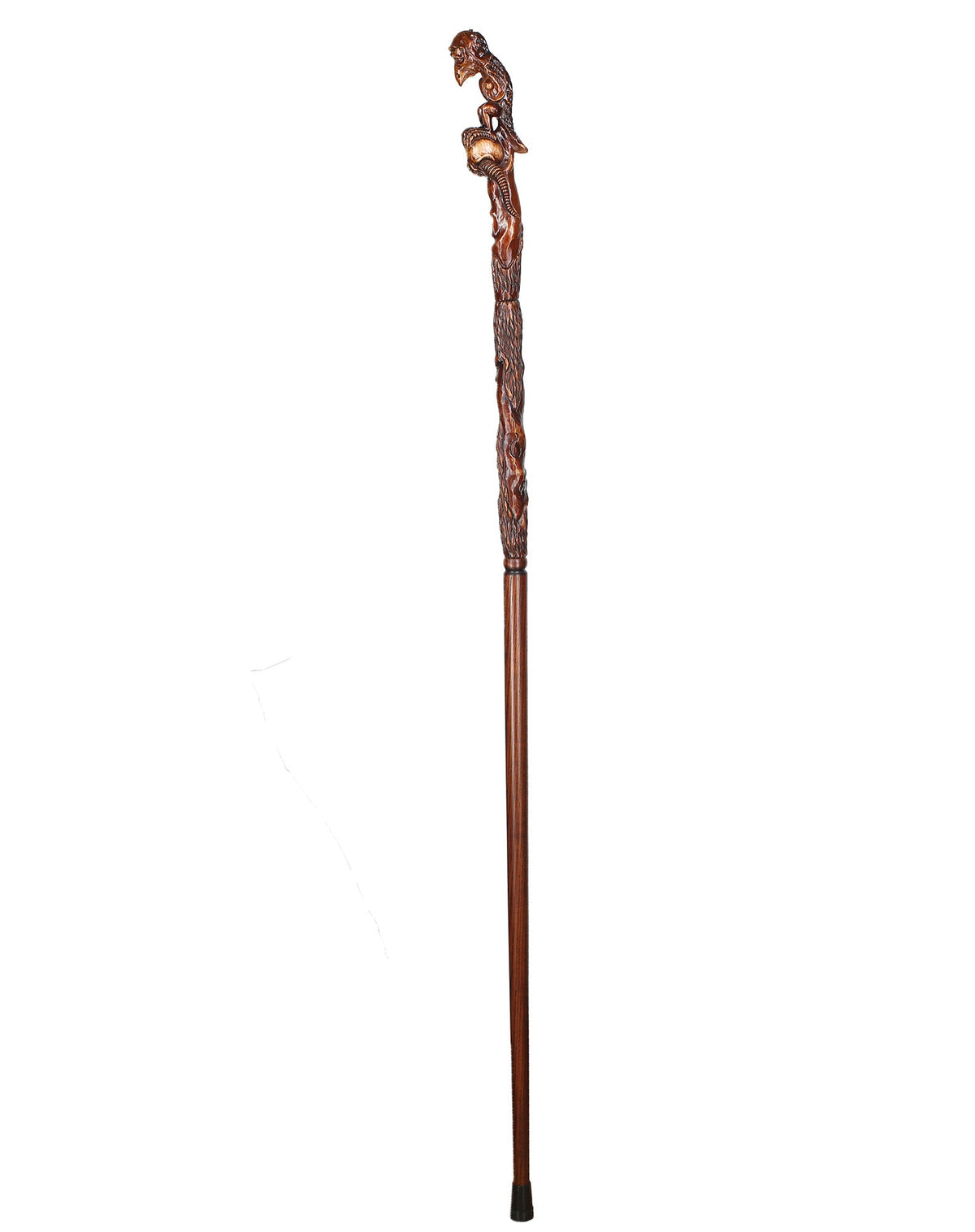 Sad Griffin Raven Bird Artisan Intricate Hand-Carved Walking Cane Hand Carved Artisan - Tophatter Daily Deals