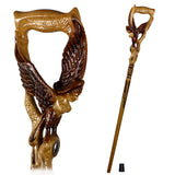 Gamayun The Prophetic Bird: Artisan Intricate Hand-Carved Cane Hand Carved Artisan - Tophatter Daily Deals