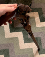Mama Bear with Baby Bear: Artisan Intricate Hand-Carved Cane Hand Carved Artisan - Tophatter Daily Deals