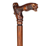Boar Head: Artisan Intricate Detail Hand-Carved Walking Cane Hand Carved Artisan - Tophatter Daily Deals
