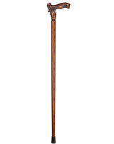 Boar Head: Artisan Intricate Detail Hand-Carved Walking Cane Hand Carved Artisan - Tophatter Daily Deals