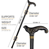 Swallow Bird Black: Artisan Intricate Detail Handcarved Cane Hand Carved Artisan - Tophatter Daily Deals