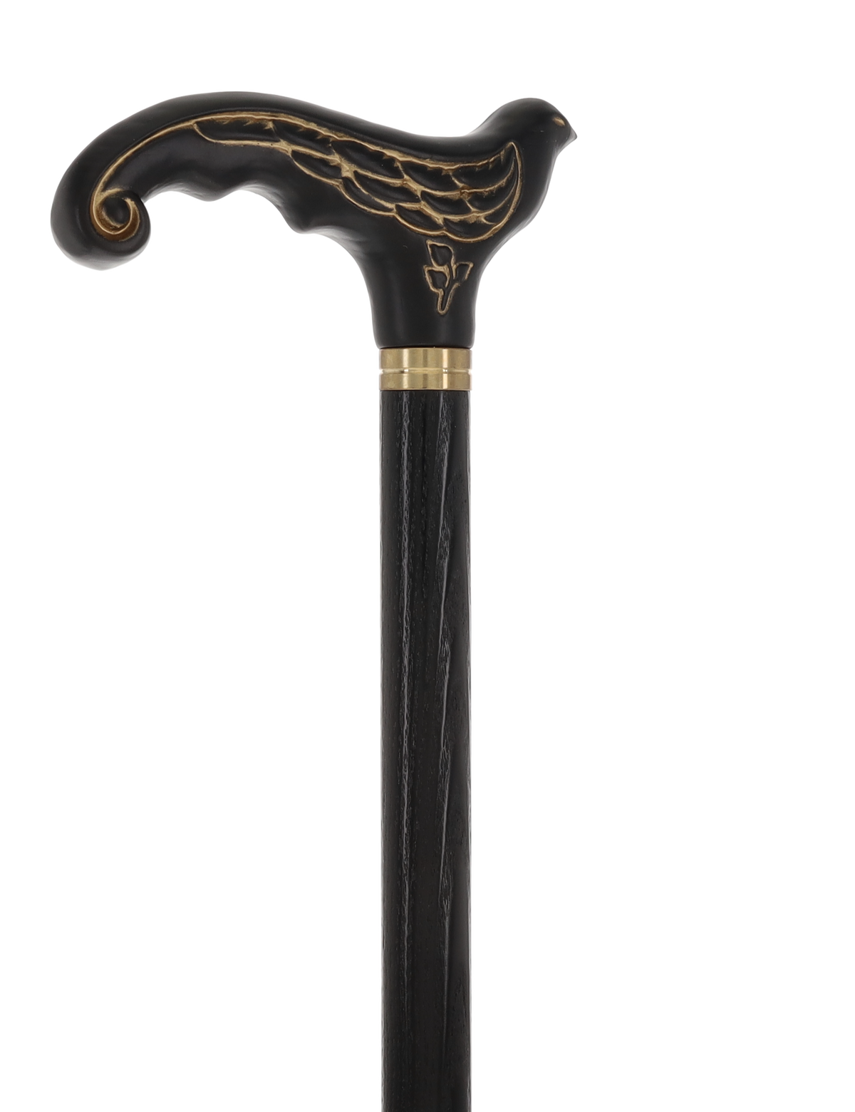 Swallow Bird Black: Artisan Intricate Detail Handcarved Cane Hand Carved Artisan - Tophatter Daily Deals