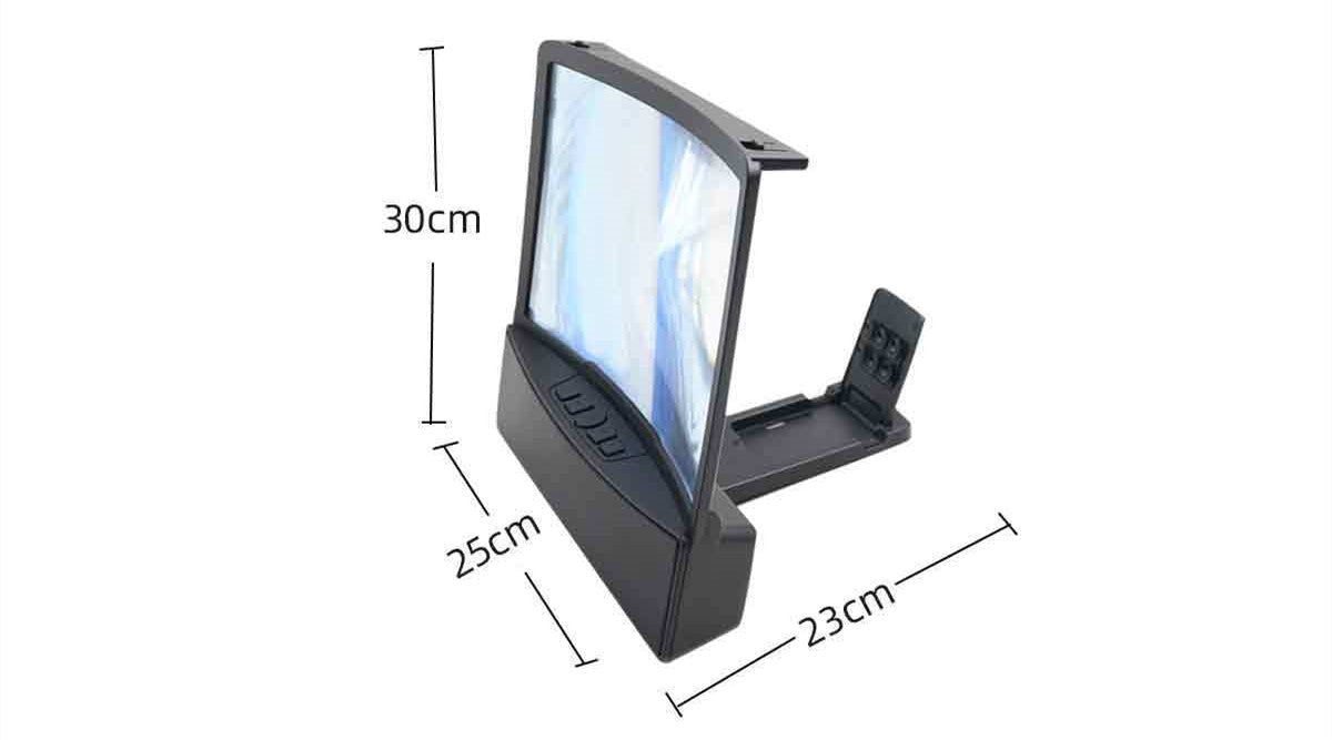 10 Inch Curved Screen Mobile Phone Screen Magnifier with Two Bluetooth Speaker 0 - Tophatter Daily Deals