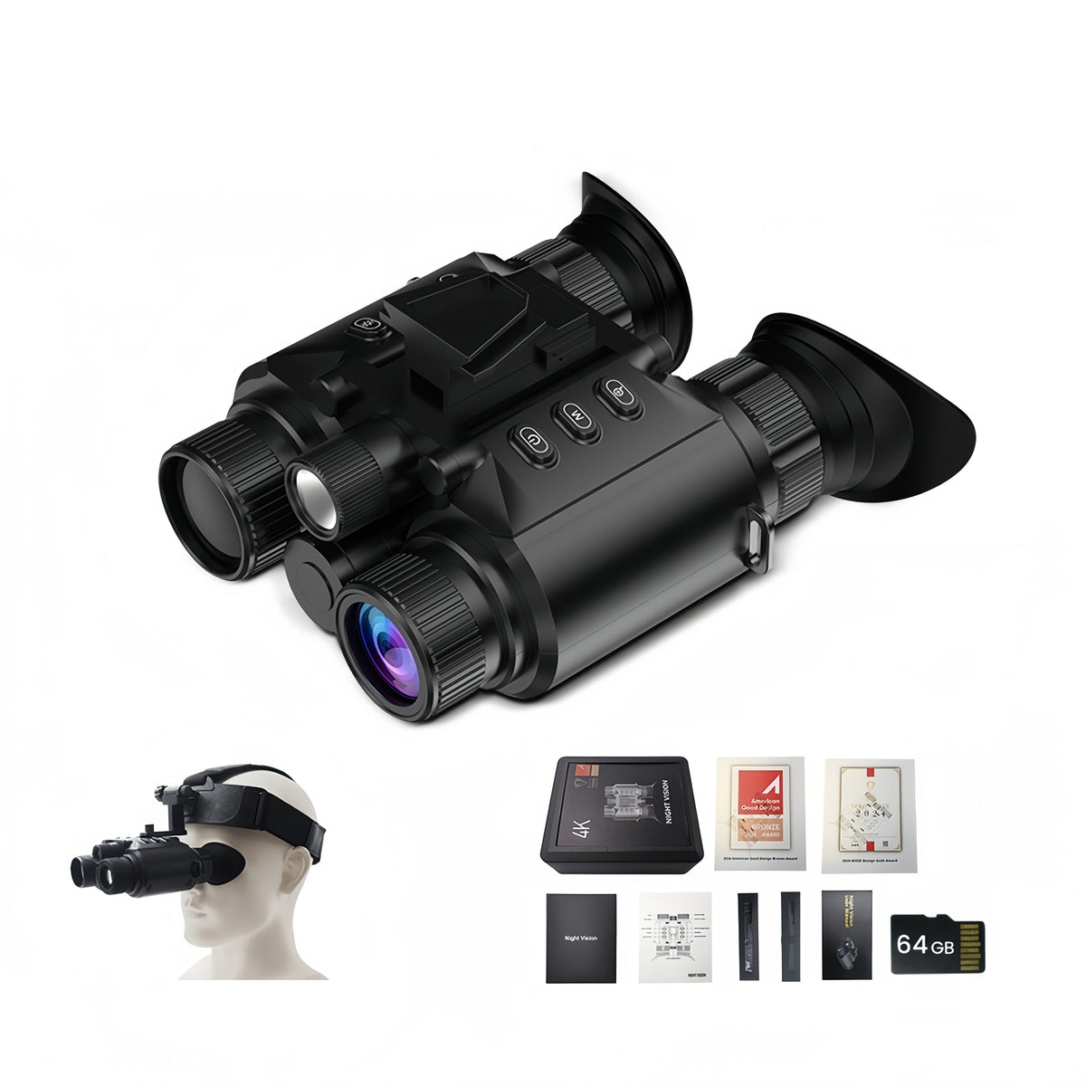 4K Night Vision Goggles with 600m Range Camping & Hiking - Tophatter Daily Deals