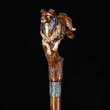 Collie Dog: Artisan Intricate Detail Handcarved Cane Hand Carved Artisan - Tophatter Daily Deals