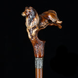 Collie Dog: Artisan Intricate Detail Handcarved Cane Hand Carved Artisan - Tophatter Daily Deals