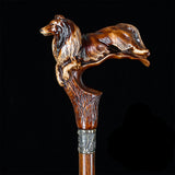 Collie Dog: Artisan Intricate Detail Handcarved Cane Hand Carved Artisan - Tophatter Daily Deals