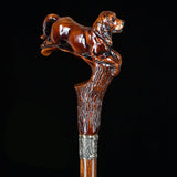 Brown Labrador / Golden Retriever Dog Intricate Handcarved Cane Hand Carved Artisan - Tophatter Daily Deals