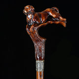 Brown Labrador / Golden Retriever Dog Intricate Handcarved Cane Hand Carved Artisan - Tophatter Daily Deals