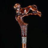 Brown Labrador / Golden Retriever Dog Intricate Handcarved Cane Hand Carved Artisan - Tophatter Daily Deals