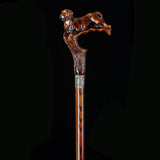 Brown Labrador / Golden Retriever Dog Intricate Handcarved Cane Hand Carved Artisan - Tophatter Daily Deals
