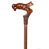 Fox Artisan Intricate Handcarved Cane Hand Carved Artisan - Tophatter Daily Deals