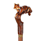 Fox Artisan Intricate Handcarved Cane Hand Carved Artisan - Tophatter Daily Deals