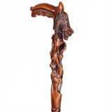 Awakening Bear (dark) Artisan Intricate Handcarved Cane Hand Carved Artisan - Tophatter Daily Deals