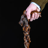 Awakening Bear (dark) Artisan Intricate Handcarved Cane Hand Carved Artisan - Tophatter Daily Deals