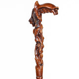 Awakening Bear (dark) Artisan Intricate Handcarved Cane Hand Carved Artisan - Tophatter Daily Deals