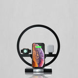 3 In 1 Wireless Charger Applicable For Mobile Phone Watch Headset Table Lamp Charging Bracket Hotselling 0 - Tophatter Daily Deals