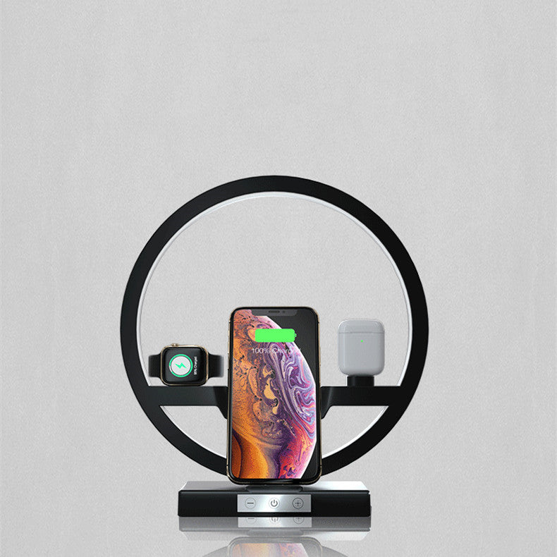 3 In 1 Wireless Charger Applicable For Mobile Phone Watch Headset Table Lamp Charging Bracket Hotselling 0 - Tophatter Daily Deals