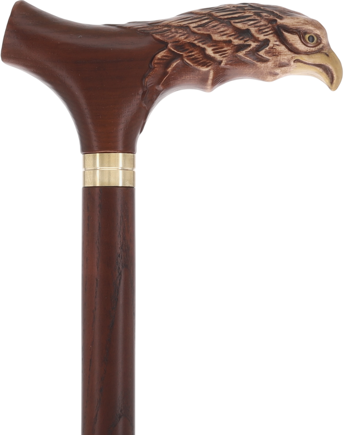Bald Eagle US Patriotic Walking Cane | Hand-Carved Ash Wood by GC-Artis Animal Handled Canes - Tophatter Daily Deals
