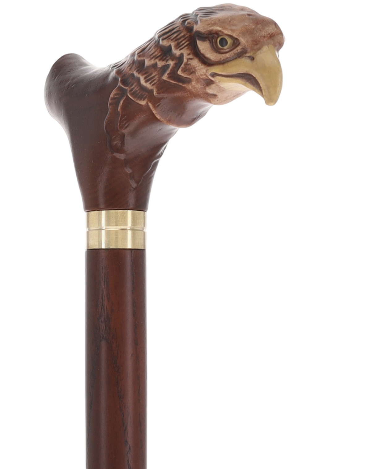 Bald Eagle US Patriotic Walking Cane | Hand-Carved Ash Wood by GC-Artis Animal Handled Canes - Tophatter Daily Deals