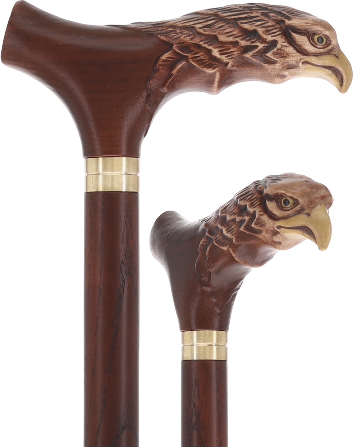 Bald Eagle US Patriotic Walking Cane | Hand-Carved Ash Wood by GC-Artis Animal Handled Canes - Tophatter Daily Deals