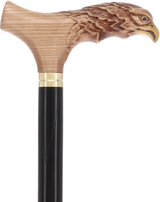 Bald Eagle US Patriotic Walking Cane | Hand-Carved Ash Wood by GC-Artis Animal Handled Canes - Tophatter Daily Deals