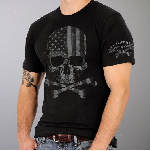 HL Faded Flag Skull T-Shirt - Tophatter Daily Deals