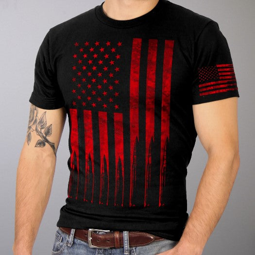 HL American Flag Bullets T-Shirt - Tophatter Daily Deals