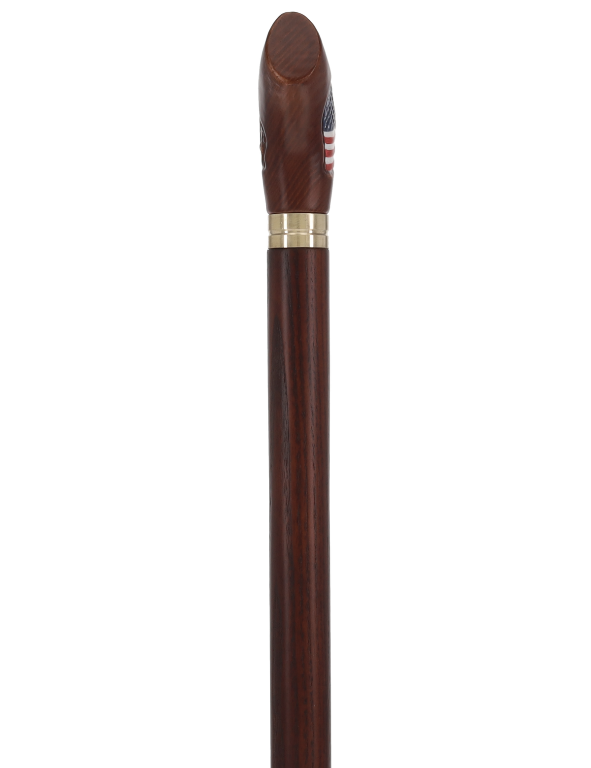 USA Bald Eagle Patriotic Handcarved Cane - Dark Wood (ash) Hand Carved Artisan - Tophatter Daily Deals