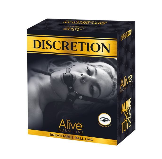Alive Discretion Black Breathable Ball Gag 64 cm Length, 4.5 cm Diameter, Waterproof IPX8 > Bondage Gear > Gags and Bits - Tophatter Daily Deals
