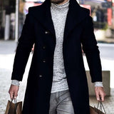 Autumn And Winter Woolen Cloth Overcoat 0 - Tophatter Daily Deals