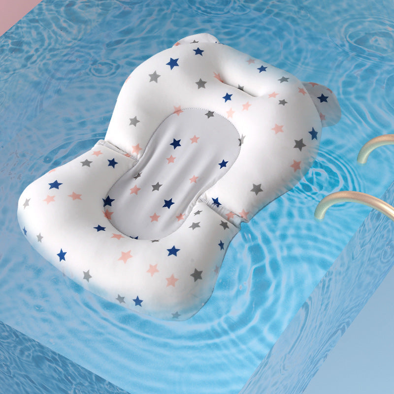 Baby Bath Seat Support Mat Foldable Baby Bath Tub Pad & Chair Newborn Bathtub Pillow Infant Anti-Slip Soft Comfort Body Cushion 0 - Tophatter Daily Deals