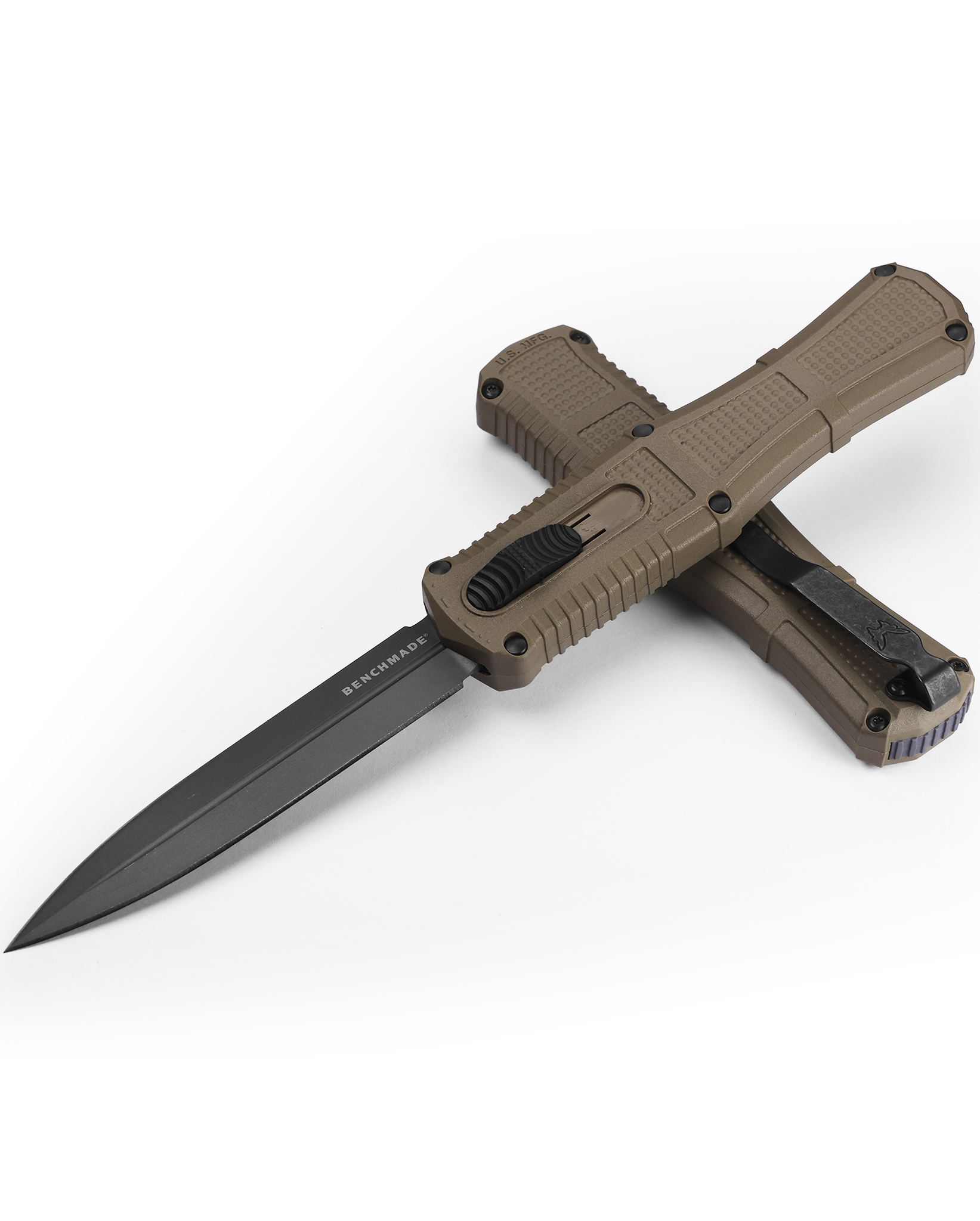 Benchmade Claymore OTF - Automatic - Ranger Green Grivory Handle - Plain CPM-D2 - 3370GY-1 Automatic Knives - Tophatter Daily Deals