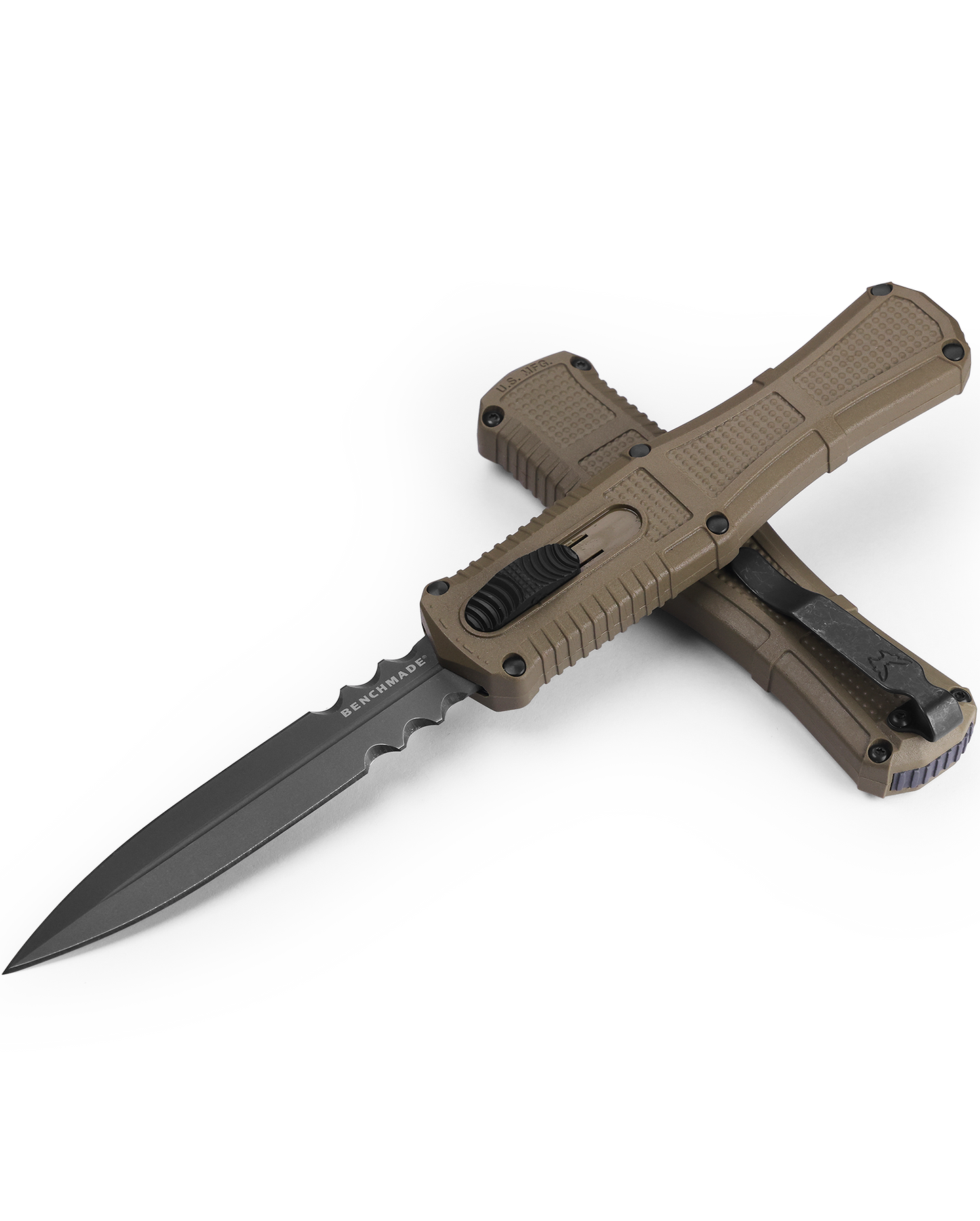 Benchmade Claymore OTF - Automatic - Ranger Green Grivory Handle - Serrated CPM-D2 - 3370SGY-1 Automatic Knives - Tophatter Daily Deals