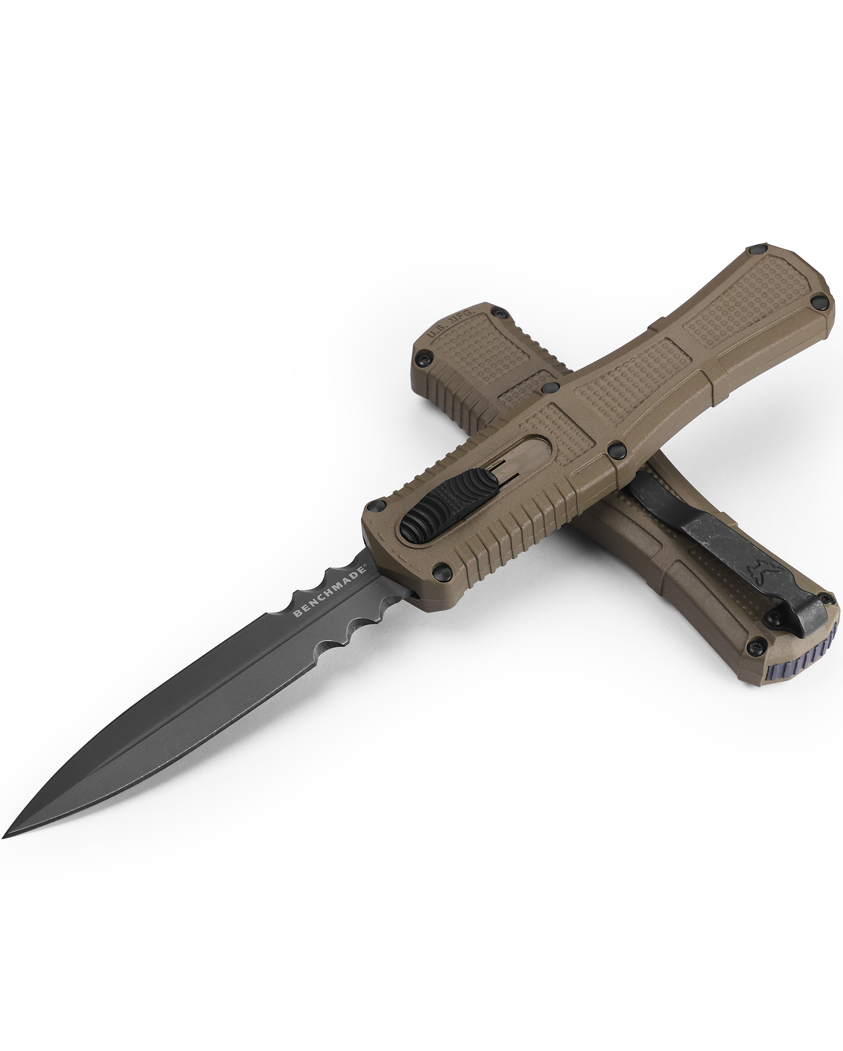 Benchmade Claymore OTF - Automatic - Ranger Green Grivory Handle - Serrated CPM-D2 - 3370SGY-1 Automatic Knives - Tophatter Daily Deals