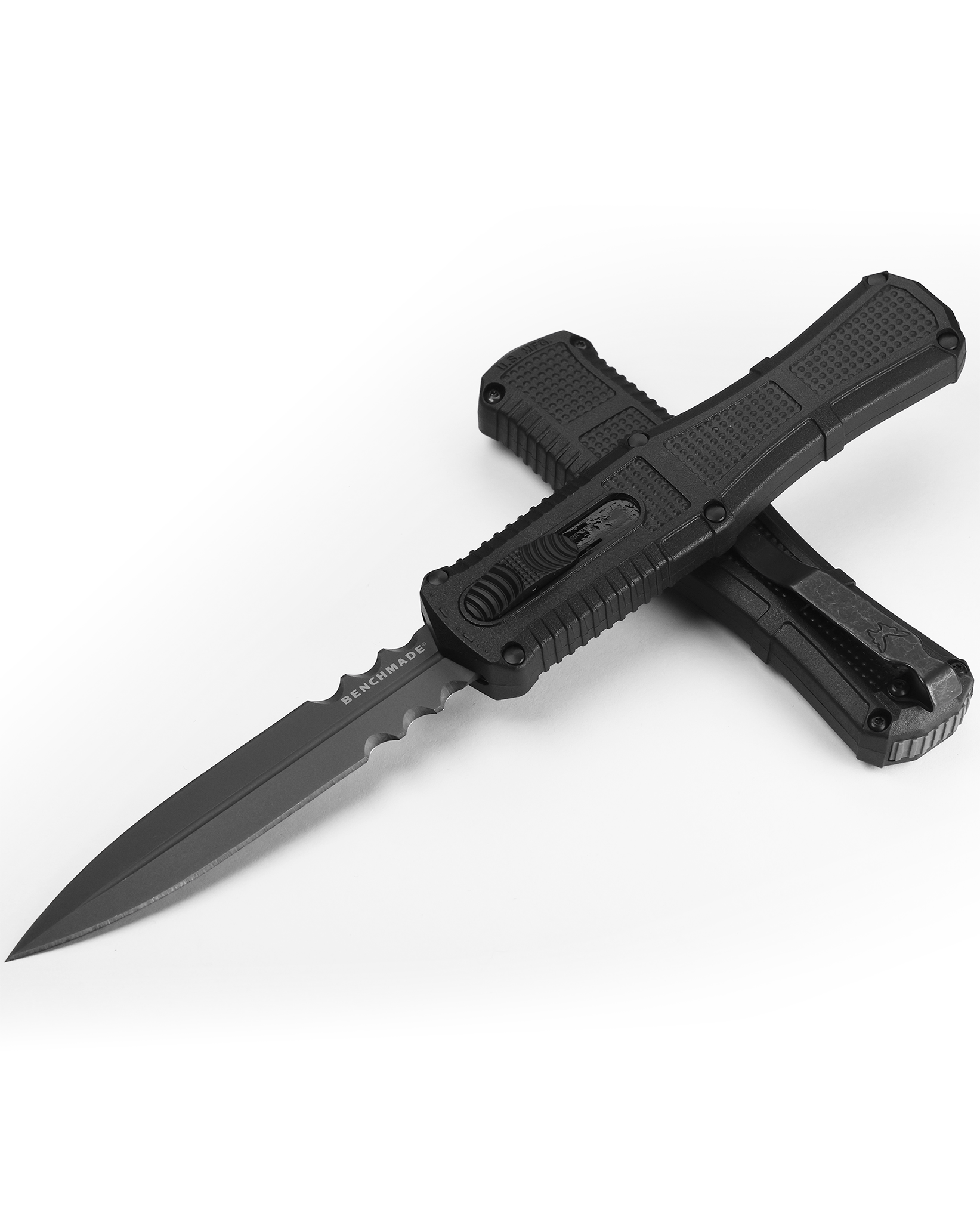 Benchmade Claymore OTF - Automatic - Black Grivory Handle - Serrated CPM-D2 - 3370SGY Automatic Knives - Tophatter Daily Deals