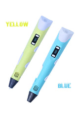 3D print pen 3D pen two generation graffiti 3D stereoscopic paintbrush children puzzle painting toys 0 - Tophatter Daily Deals